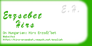 erzsebet hirs business card